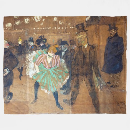 Henri de Toulouse-Lautrec - Dance at the Rouge Fleece Deken (Voorkant (Horizontaal))