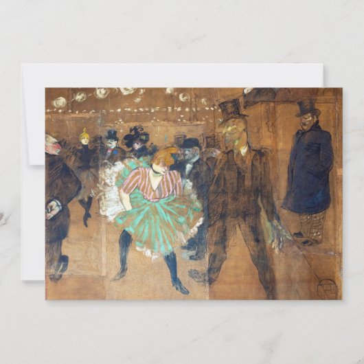 Henri de Toulouse-Lautrec - Dance at the Rouge Kaart (Voorkant)
