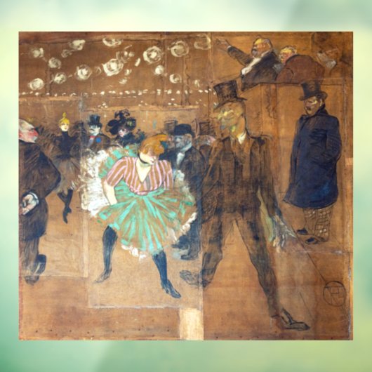 Henri de Toulouse-Lautrec - Dance at the Rouge Raamsticker (Vel 3)