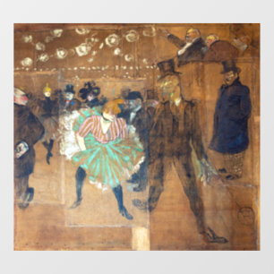 Henri de Toulouse-Lautrec - Dance at the Rouge Raamsticker