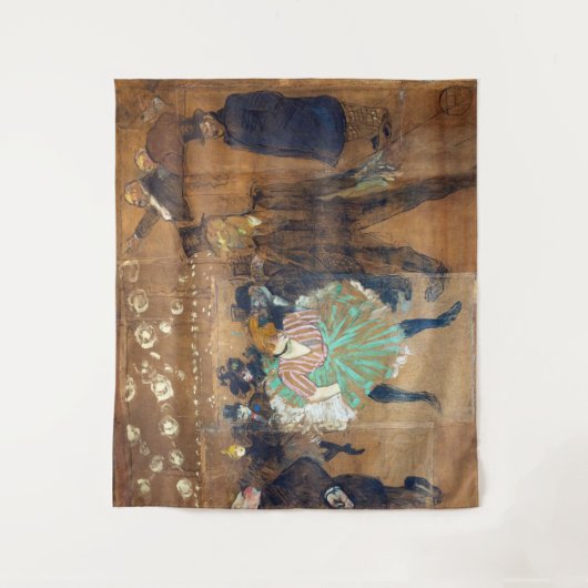 Henri de Toulouse-Lautrec - Dance at the Rouge Wandkleed (Voorkant)