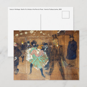 Henri de Toulouse-Lautrec - Dans aan de Rouge Briefkaart