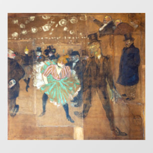 Henri de Toulouse-Lautrec - Dans aan de Rouge Raamsticker