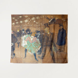 Henri de Toulouse-Lautrec - Dans aan de Rouge Wandkleed