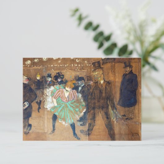 Henri de Toulouse-Lautrec - Dansen bij de Rouge Bedankkaart (Staand voorkant)