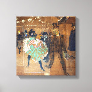 Henri de Toulouse-Lautrec - Dansen bij de Rouge Canvas Afdruk