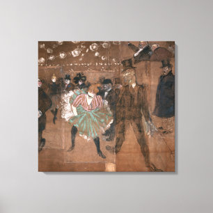 Henri de Toulouse-Lautrec   Dansen op de Rouge Canvas Afdruk
