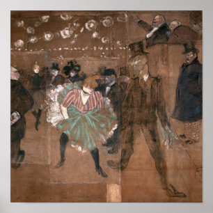 Henri de Toulouse-Lautrec Dansen op de Rouge Poster