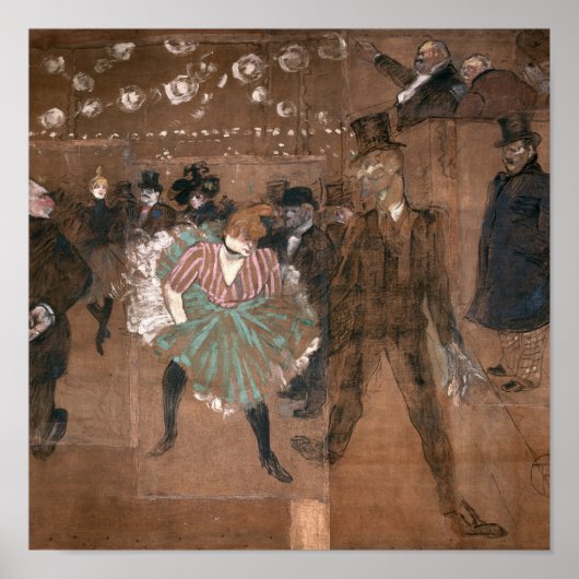 Henri de Toulouse-Lautrec | Dansen op de Rouge Poster (Voorkant)