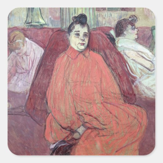 Henri de Toulouse-Lautrec | Divan 1893 Vierkante Sticker (Voorkant)
