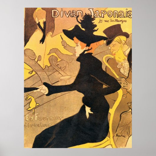 Henri de Toulouse-Lautrec - Divan Japonais Poster (Voorkant)