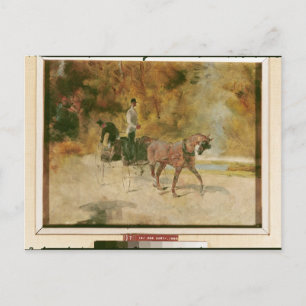 Henri de Toulouse-Lautrec   Een hond-kart Briefkaart