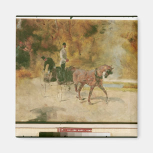 Henri de Toulouse-Lautrec Een hond-kart Magneet