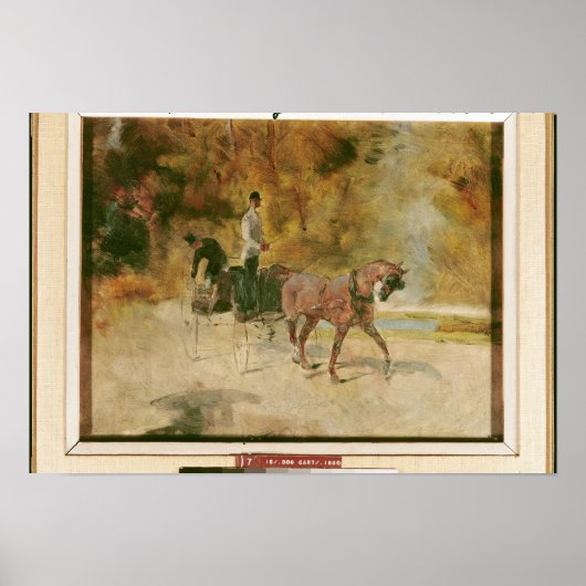 Henri de Toulouse-Lautrec | Een hond-kart Poster (Voorkant)