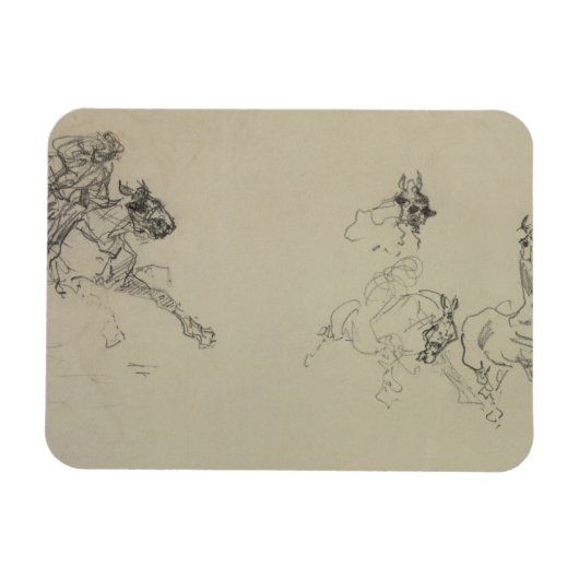 Henri de Toulouse-Lautrec | Etude de Chevaux (rect Magneet (Horizontaal)