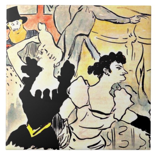 Henri de Toulouse-Lautrec, Het Bal Tegeltje (Voorkant)