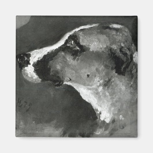 Henri de Toulouse-Lautrec | Hoofd van een Hond met Magneet (Voorkant)