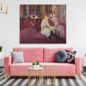 Henri de Toulouse-Lautrec | In de Salon bij de Ru Canvas Afdruk (Insitu (Woonkamer))