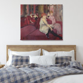 Henri de Toulouse-Lautrec | In de Salon bij de Ru Canvas Afdruk (Insitu (Slaapkamer))