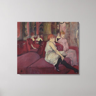Henri de Toulouse-Lautrec   in de Salon bij Ru Canvas Afdruk