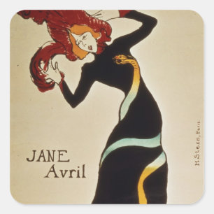 Henri de Toulouse-Lautrec Jane Avril 1899 Vierkante Sticker