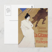 Henri de Toulouse-Lautrec- La Gitane de Gypsy Briefkaart (Voorkant / Achterkant)