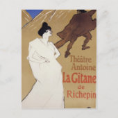 Henri de Toulouse-Lautrec- La Gitane de Gypsy Briefkaart (Voorkant)