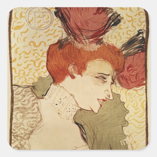 Henri de Toulouse-Lautrec | mol. Marcelle Lender Vierkante Sticker (Voorkant)