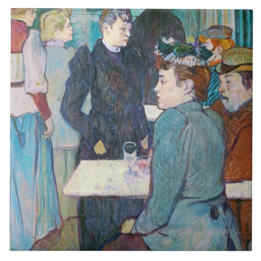 Henri de Toulouse-Lautrec | Moulin de la Galette Tegeltje (Voorkant)