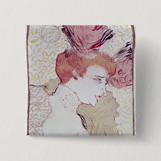Henri de Toulouse-Lautrec | Portret van Marcelle L Vierkante Button 5,1 Cm (Voorkant)