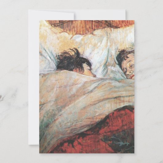 Henri de Toulouse Lautrec The Bed Kaart (Voorkant)