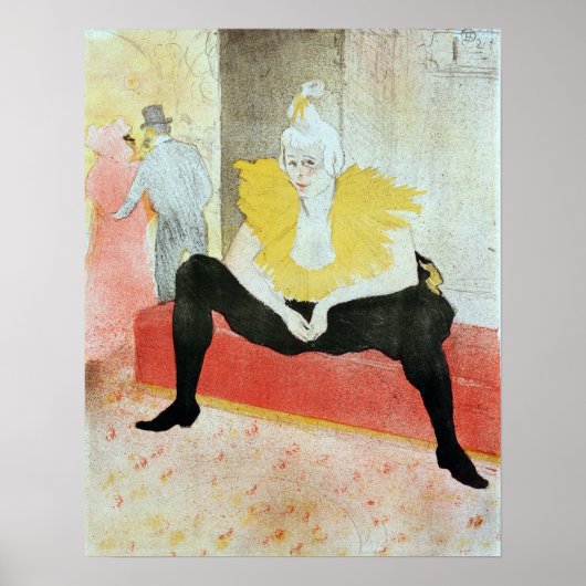Henri de Toulouse-Lautrec The Seated Clowness Poster (Voorkant)