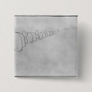 Henri de Toulouse-Lautrec Theorie van olifanten, Vierkante Button 5,1 Cm
