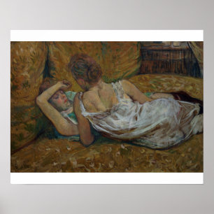 Henri de Toulouse-Lautrec   Twee vrienden (pastel) Poster