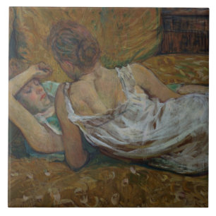 Henri de Toulouse-Lautrec   Twee vrienden (pastel) Tegeltje