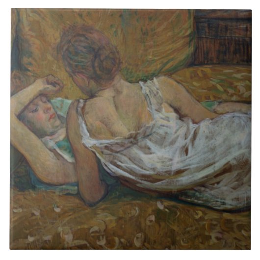 Henri de Toulouse-Lautrec | Twee vrienden (pastel) Tegeltje (Voorkant)