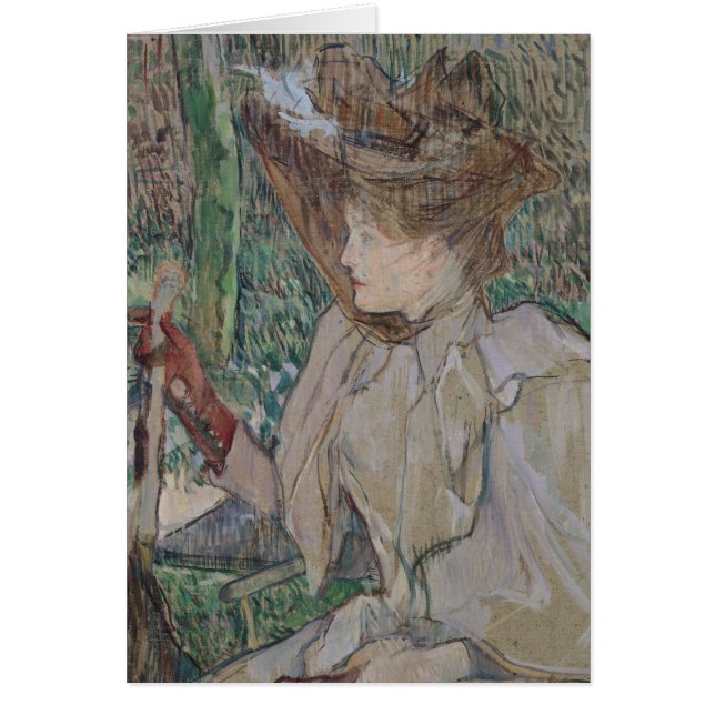 Henri de Toulouse-Lautrec | Vrouw met handschoenen (Voorkant)