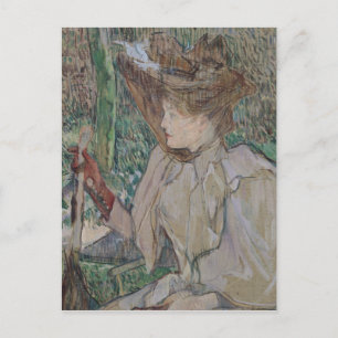 Henri de Toulouse-Lautrec   Vrouw met handschoenen Briefkaart