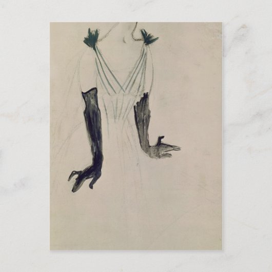 Henri de Toulouse-Lautrec | Yvette Guilbert, 1894 Briefkaart (Voorkant)