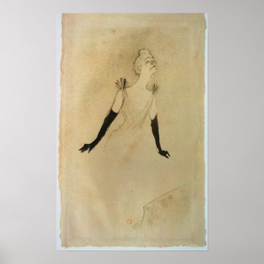 Henri de Toulouse-Lautrec | Yvette Guilbert, 1894 Poster (Voorkant)