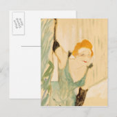 Henri de Toulouse-Lautrec | Yvette Guilbert Briefkaart (Voorkant / Achterkant)