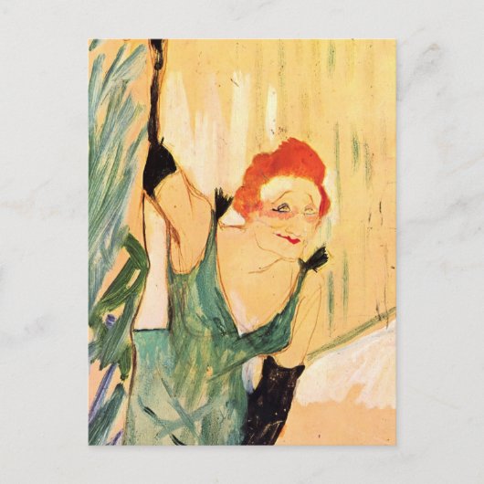 Henri de Toulouse-Lautrec: Yvette Guilbert Briefkaart (Voorkant)