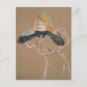 Henri de Toulouse-Lautrec Yvette Guilbert singi Briefkaart