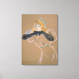 Henri de Toulouse-Lautrec   Yvette Guilbert singi Canvas Afdruk