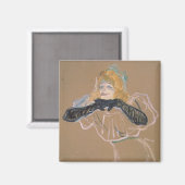 Henri de Toulouse-Lautrec | Yvette Guilbert singi Magneet (Voorkant / Achterkant)