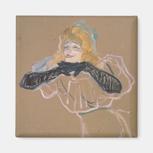 Henri de Toulouse-Lautrec | Yvette Guilbert singi Magneet (Voorkant)