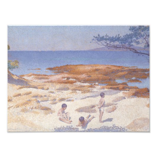 Henri-Edmond Cross - Beach op Cabasson Foto Afdruk (Voorkant)