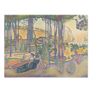 Henri-Edmond Cross - de avondlucht Foto Afdruk