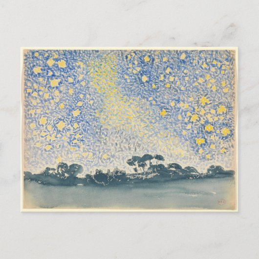 Henri-Edmond Cross Landscape met sterren Briefkaart (Voorkant)