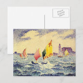 Henri-Edmond Cross-Sailboten nabij Chicago Briefkaart (Voorkant / Achterkant)